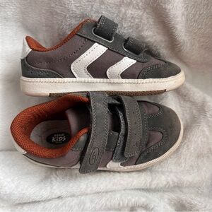 Dr. Scholls Kids Sneakers | Size 9 Toddler | Velcro Grey, White & Burnt Orange
